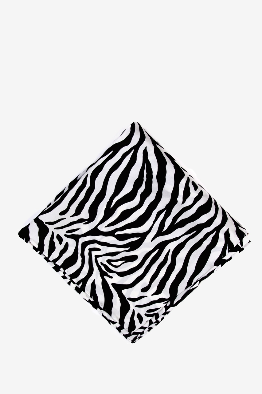 Zebra Print 16" Pocket Square
